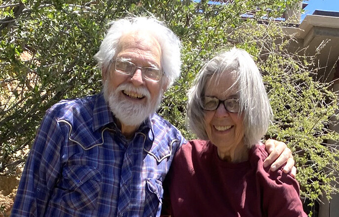 Stan & Judy Book in Garden